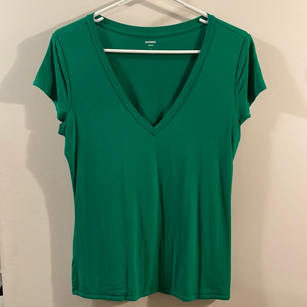 EXPRESS Fitted V-Neck T